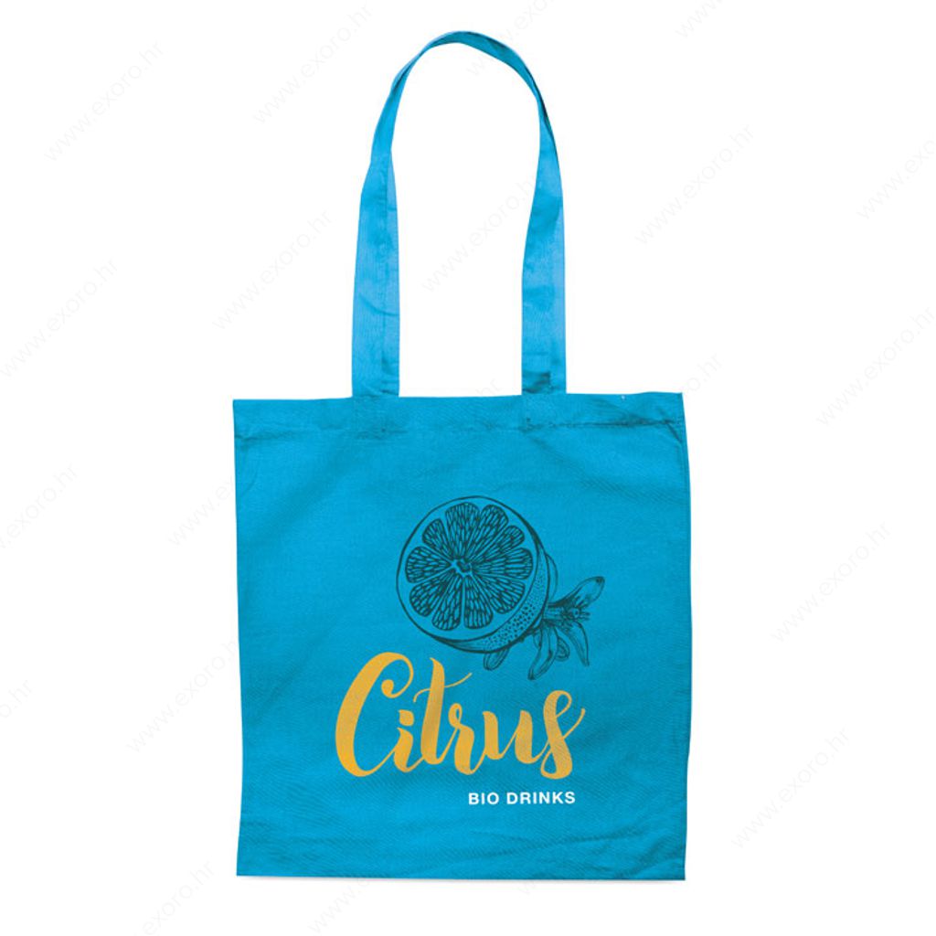 MO9268-12 Torba shopping COTTONEL COLOUR + pamučna 140g tirkizna