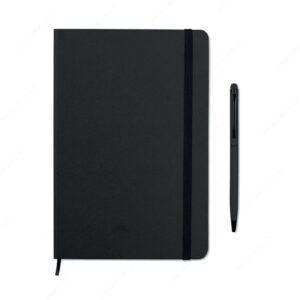 Notes A5 NEILO SET 72L, linije + olovka kemijska, crni