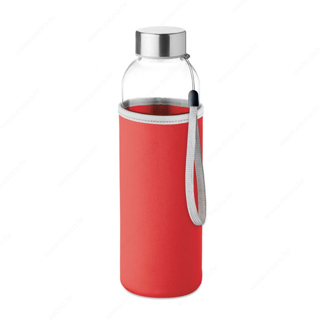 MO9358-05 Boca UTAH GLASS staklena, 500ml, crvena