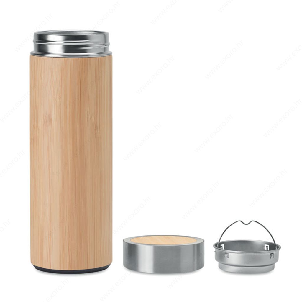 MO9421-40 Boca BATUMI termo, metalna, 400ml, drvena