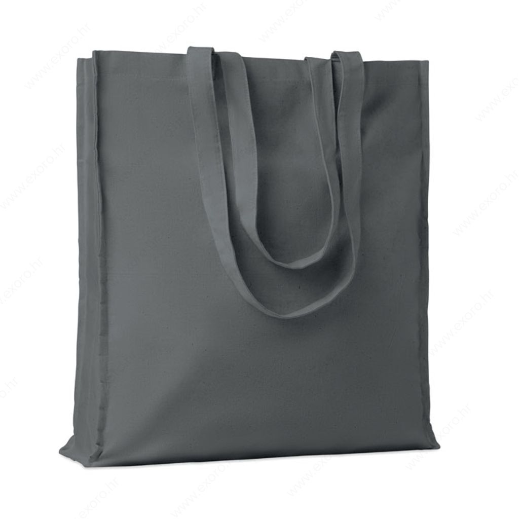 MO9596-15 Torba shopping PORTOBELLO pamučna, duge ručke, 140g., tamno siva