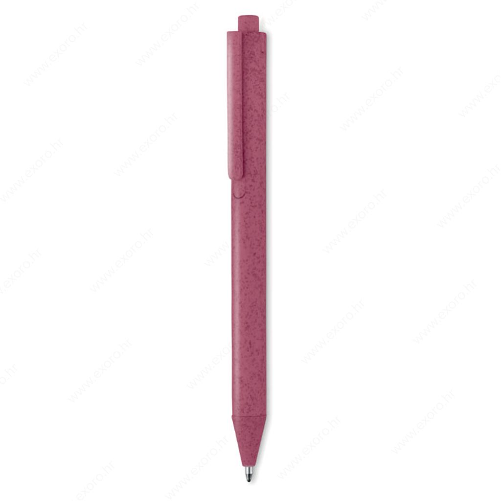 MO9614-05 Olovka kemijska PECAS, plavi uložak, plastična, crvena