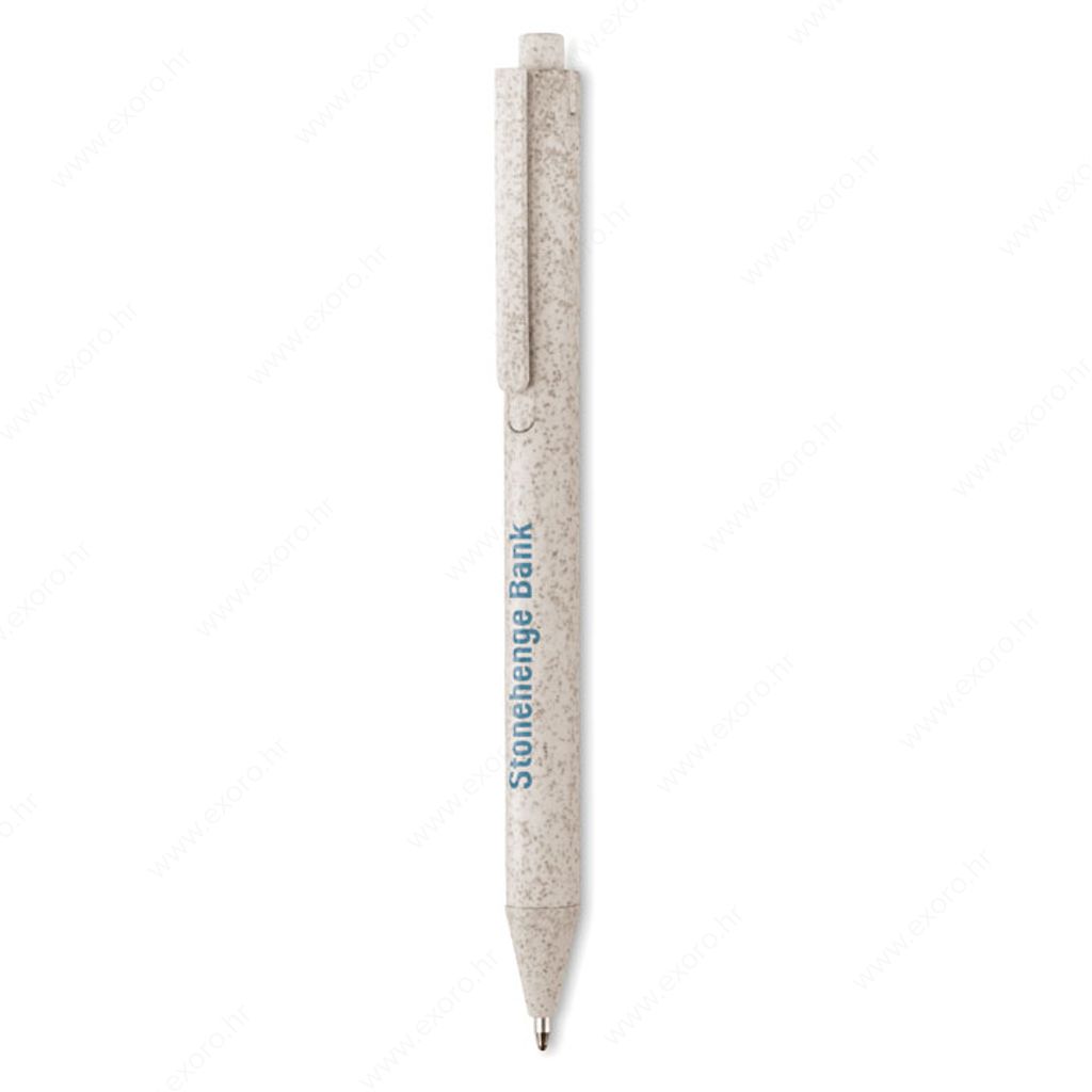 MO9614-13 Olovka kemijska PECAS, plavi uložak, plastična, bež