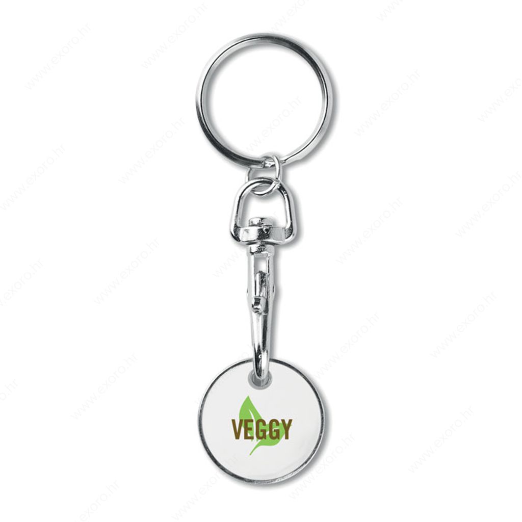 MO9748-06 Privjesak TOKENRING euro token, bijeli