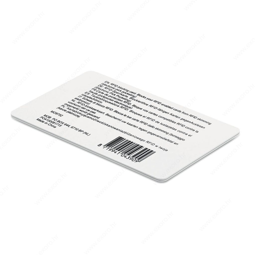 MO9752-06 Kartica protiv krađe BLOCKING bijela