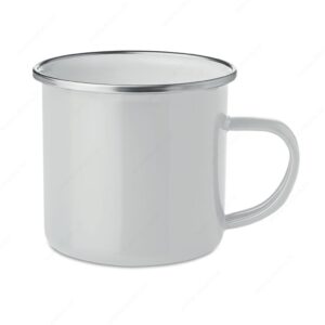 MO9756-06 Šalica/lončić PLATEADO metalna, 350ml, bijela