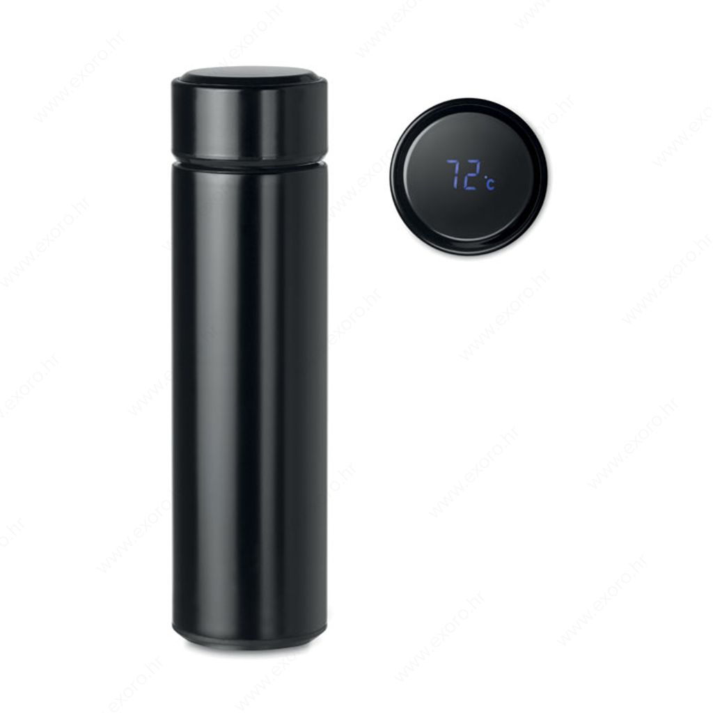 MO9796-03 Boca POLE termo + termometar, metalna, 450ml, crna