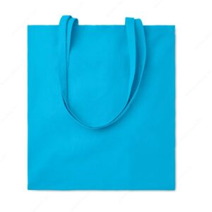 MO9846-12 Torba shopping COTTONEL COLOUR++ pamučna, duge ručke, 180g., tirkizna