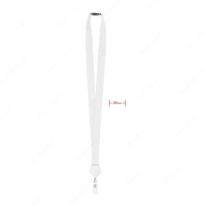 Konop-akreditiv ZIP LANYARD bijeli