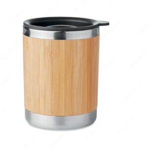 Čaša termo LOKKA metalna, 250ml, drvena