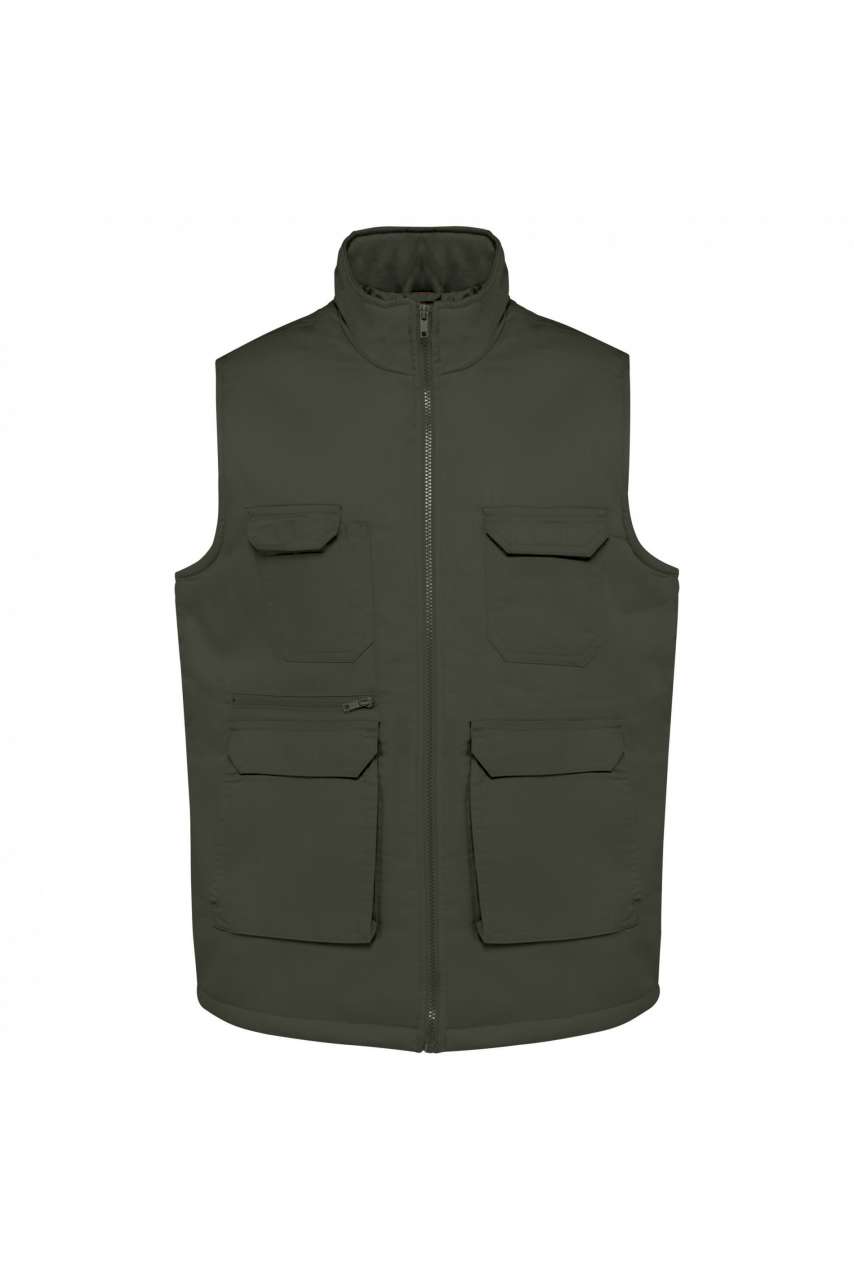 WK607DK-M Prsluk radni WK 190gr., 4 džepa, dark khaki M