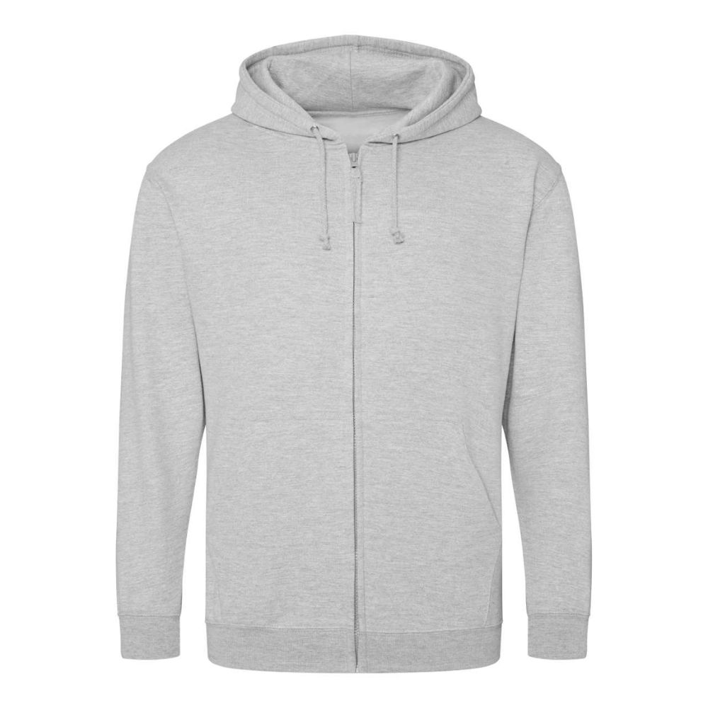 Majica s kapuljačom i zipom JUST HOOD AWDis 280g, siva (heather grey) L