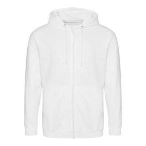Majica s kapuljačom i zipom JUST HOOD AWDis 280g, bijela (arctic white) L