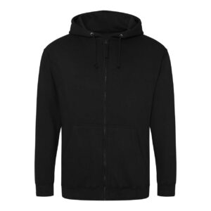 Majica s kapuljačom i zipom JUST HOOD AWDis 280g, crna (deep black) 2XL
