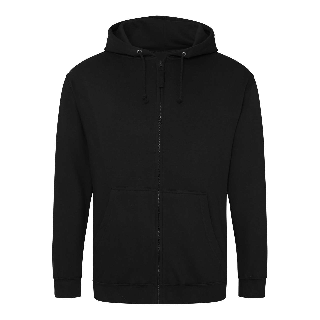 Majica s kapuljačom i zipom JUST HOOD AWDis 280g, crna (deep black) L