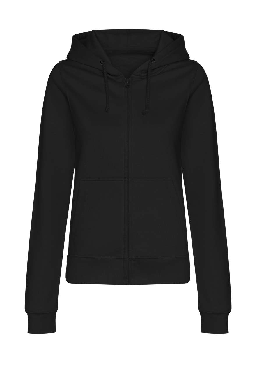 AWJH050F/DBL-2XL Majica s kapuljačom i zipom JUST HOOD AWDis woman 280g. crna (deep black) 2XL