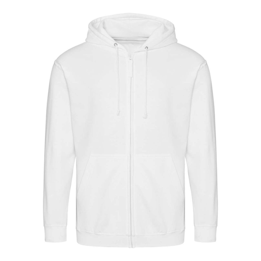 Majica s kapuljačom i zipom JUST HOOD AWDis 280g. bijela (white) L